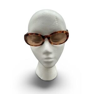 Vintage Cartier Paris Acetate Brown Tortoise Shell Oval Round Sunglasses